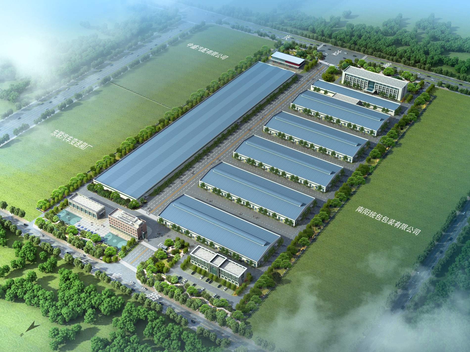 Planta de layout do parque fabril da NanShang